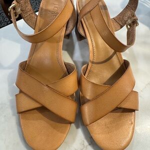 J. Crew Brown Leather Strappy Sandals